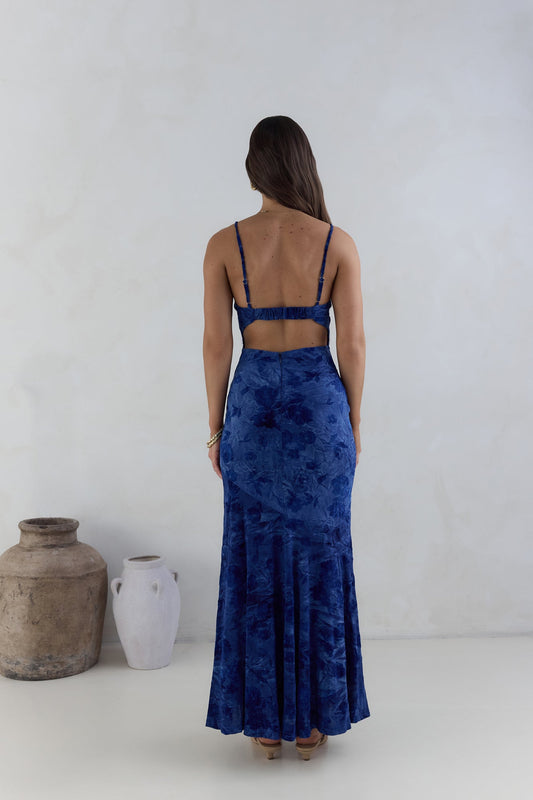 Wander In Style Maxi Dress Blue