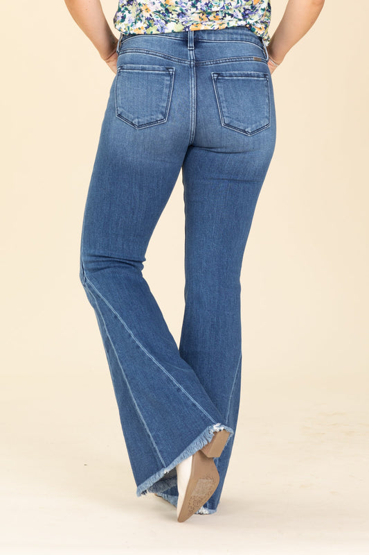 KanCan Mid Rise Dark Wash Flare Jeans