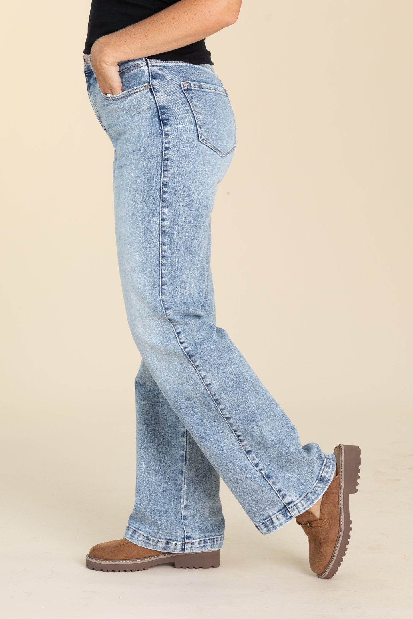 KanCan Bleached Light Wash 90s Flare Jeans