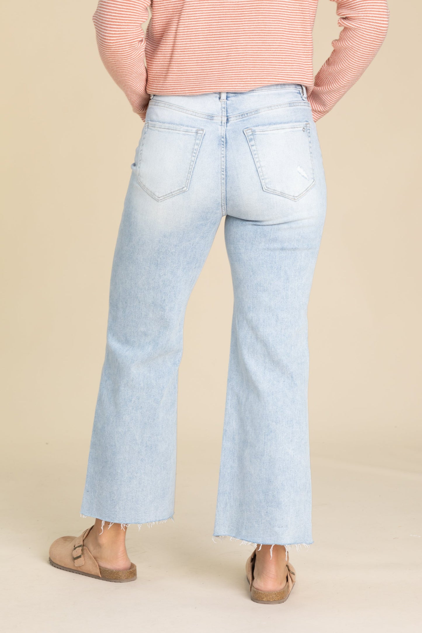 Mica Light Cloudy Wash High Wide Leg Jeans