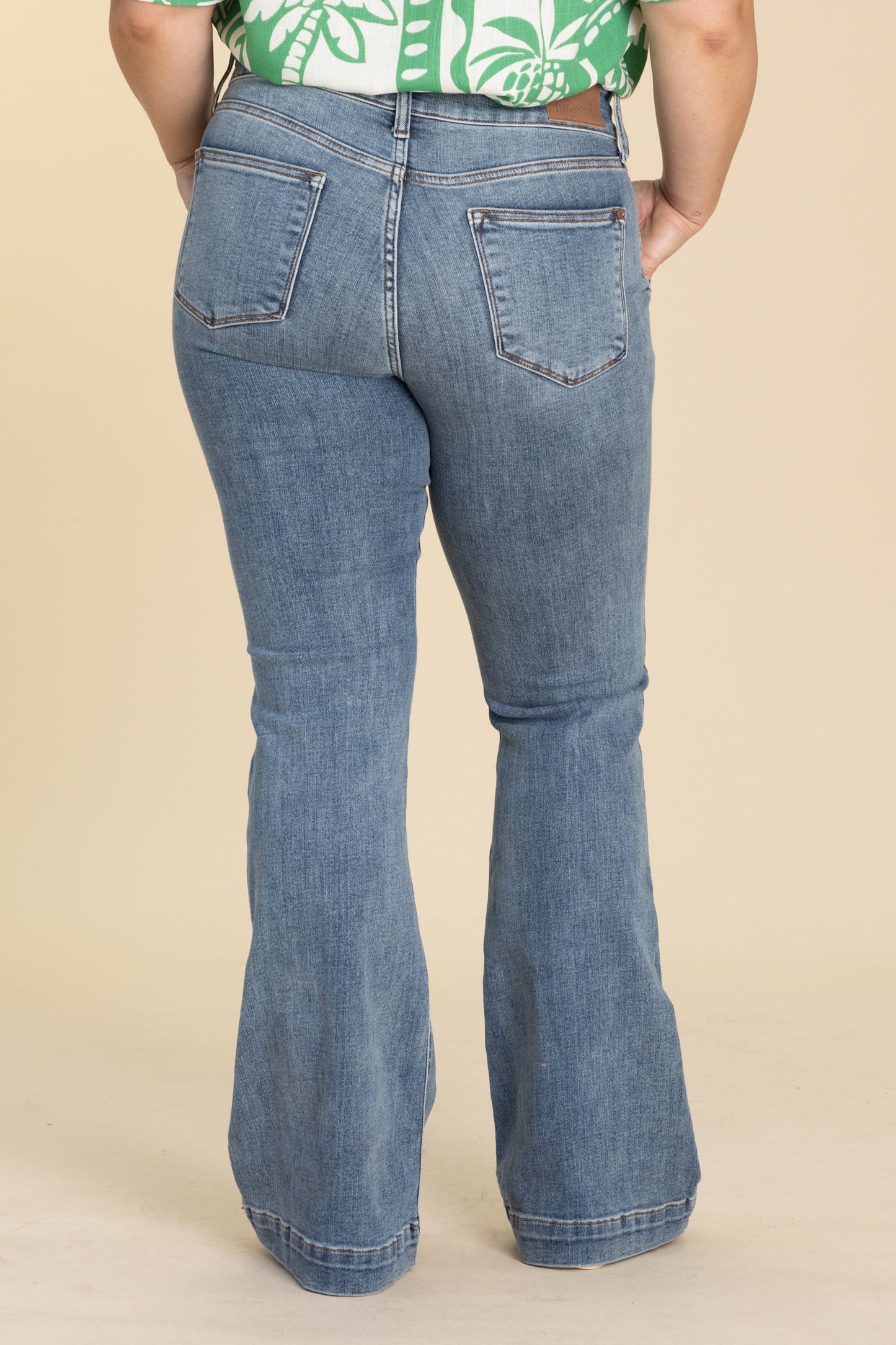Judy Blue High Waist Trouser Flare Jeans