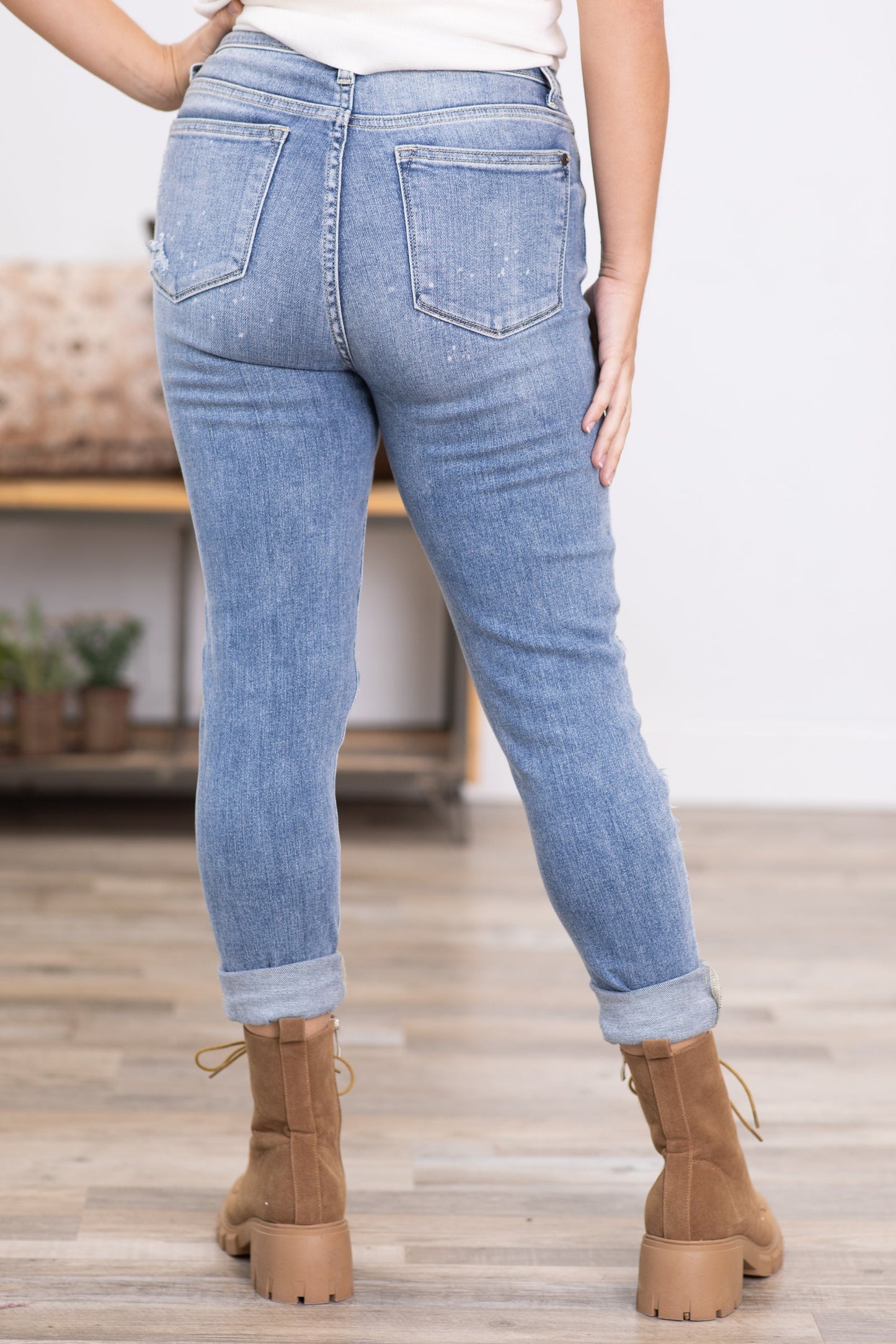 Judy Blue Bleach Splash Distressed Jeans
