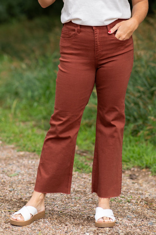 Sneak Peek Chestnut Kick Flare Jeans