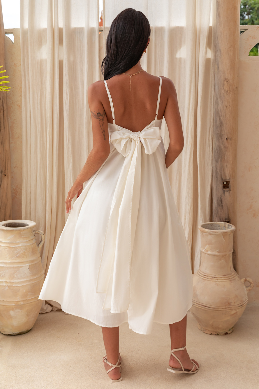Dreamscapes Midi Dress White