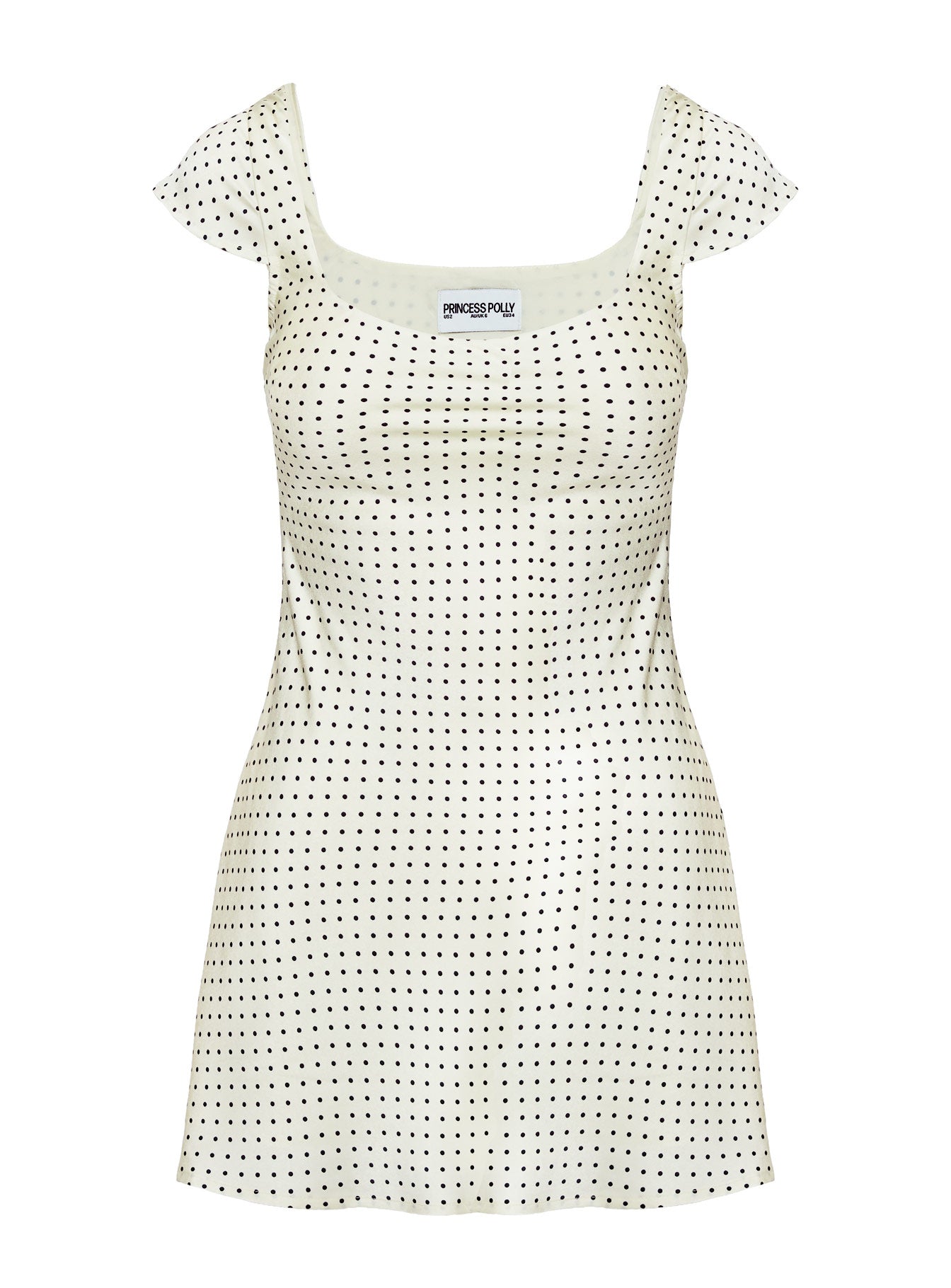 Lucienna Polka Dot Mini Dress White / Black Petite