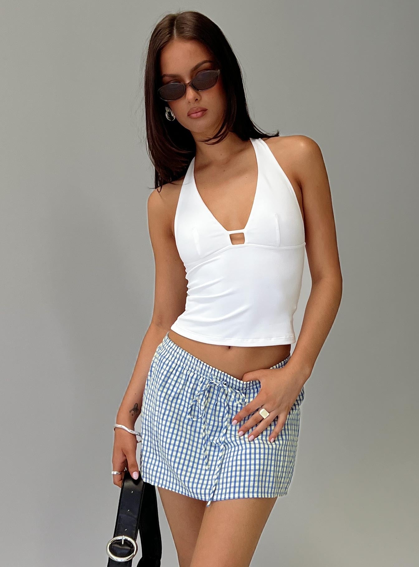 Impress Me Halter Top White
