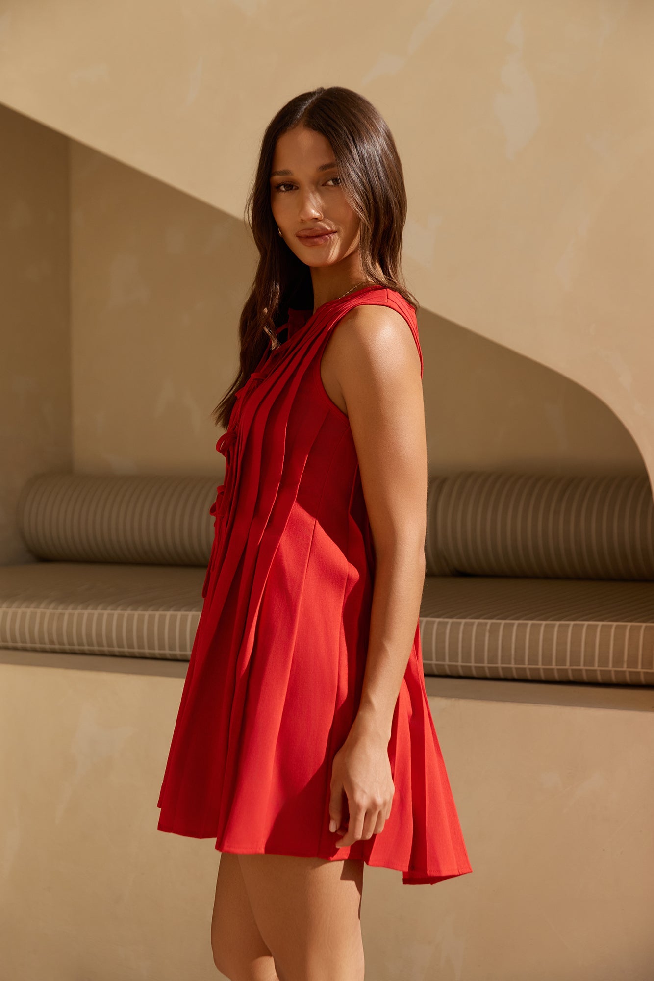 Citrine Delights Mini Dress Red