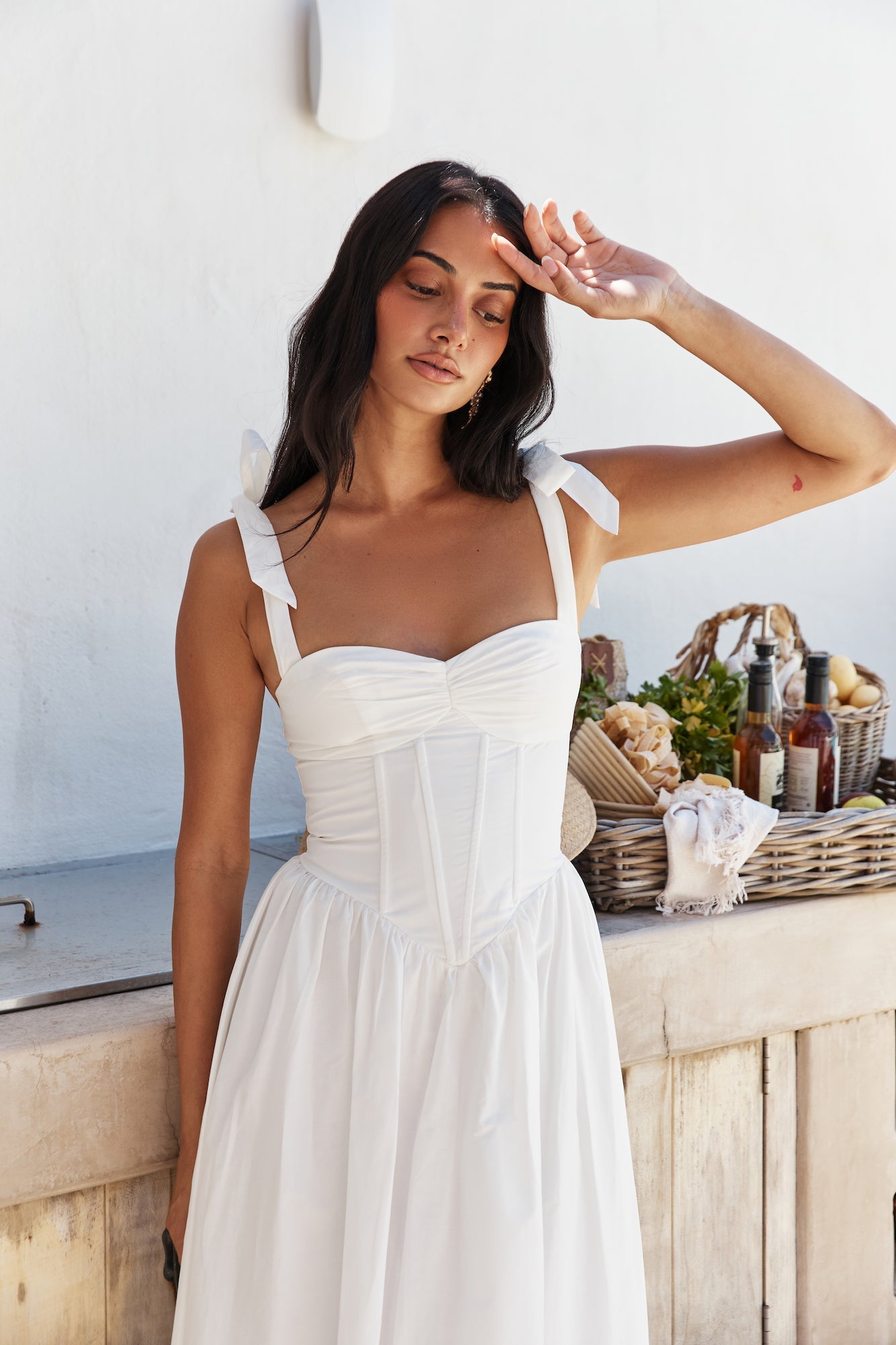 December Dawn Midi Dress White