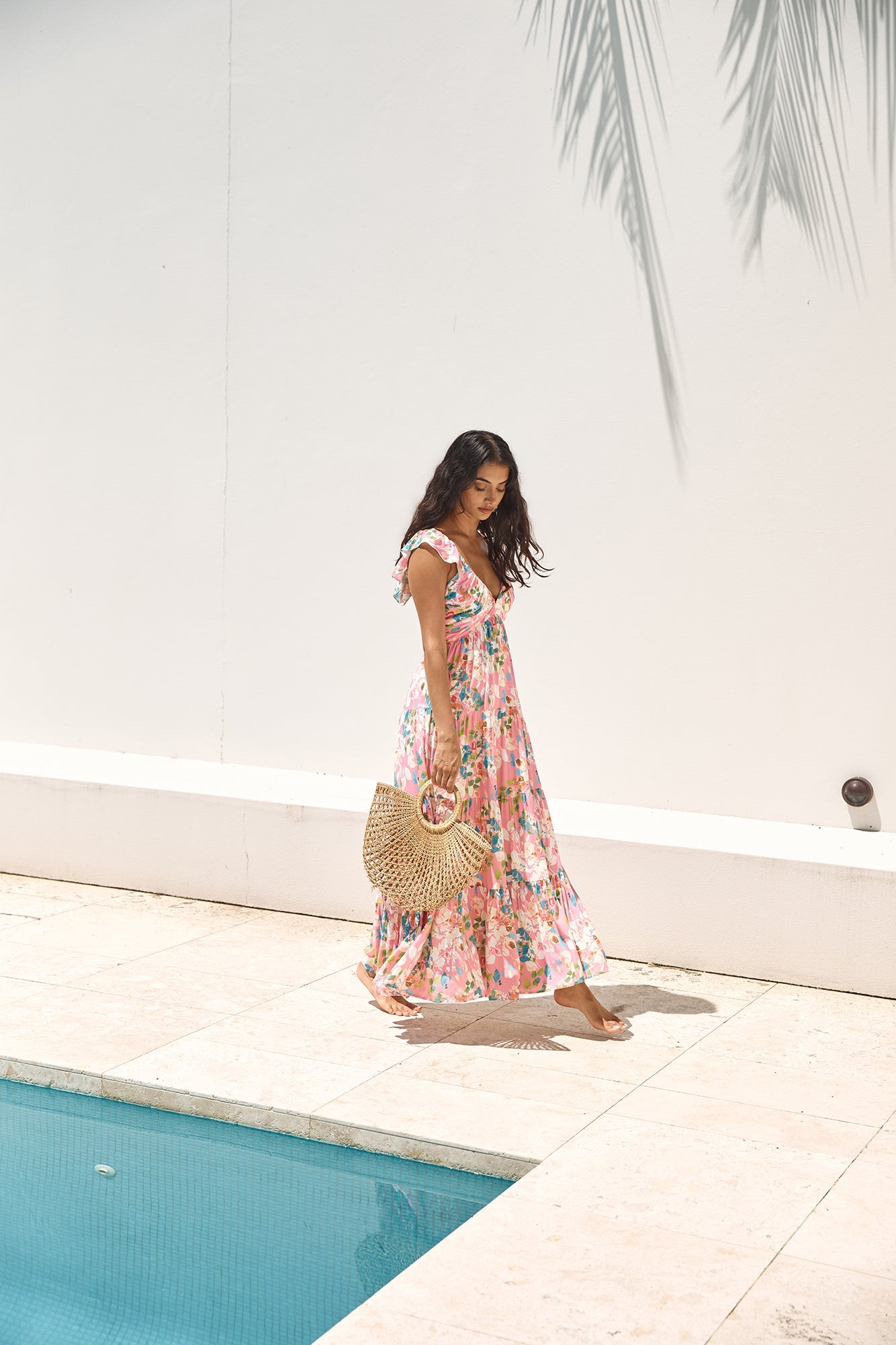 Blossoming Love Maxi Dress Pink