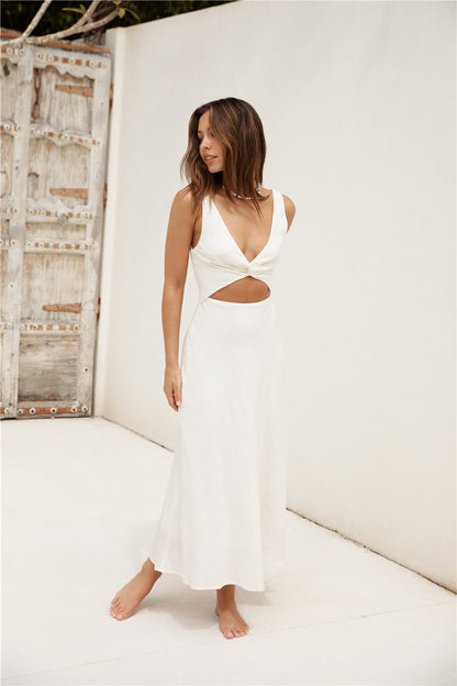 Soft Silhouette Maxi Dress White