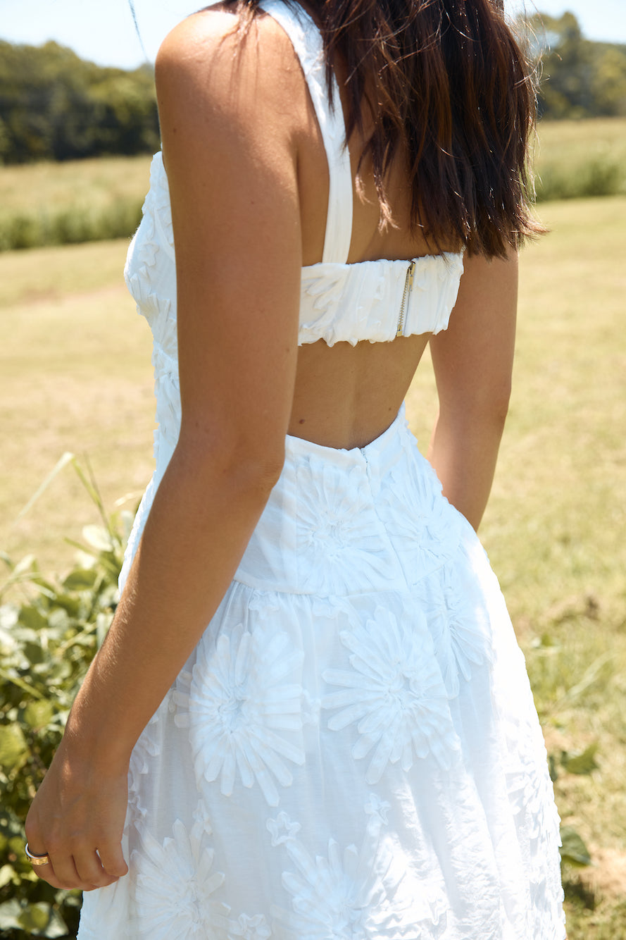 Porcelain Princess Maxi Dress White