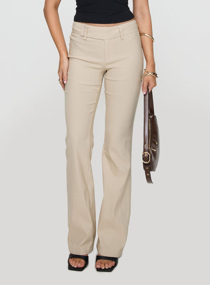 Kinkirk Flared Pants Taupe Petite
