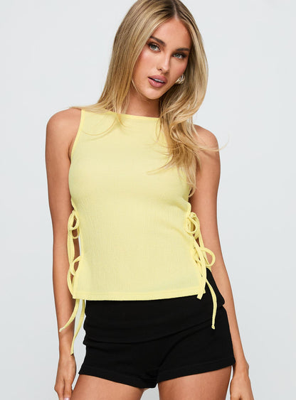 Dignity Tie Side Top Yellow