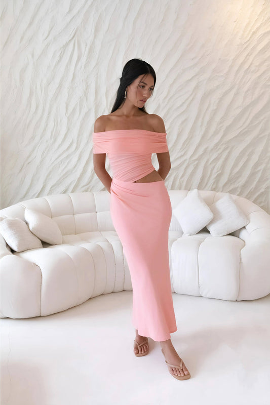 Coastal Reverie Maxi Dress Pink