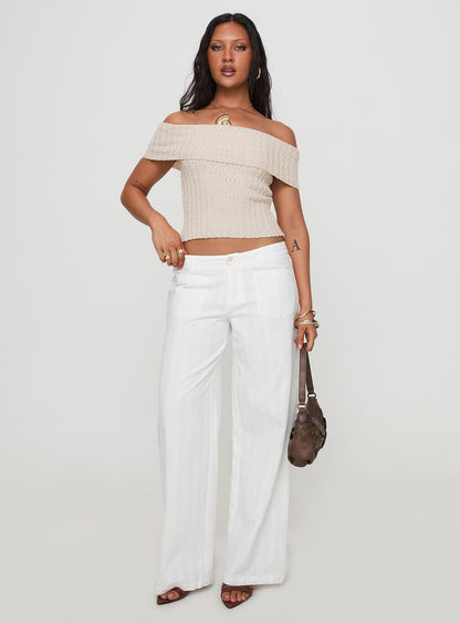 Vendi Low Rise Pant White Petite