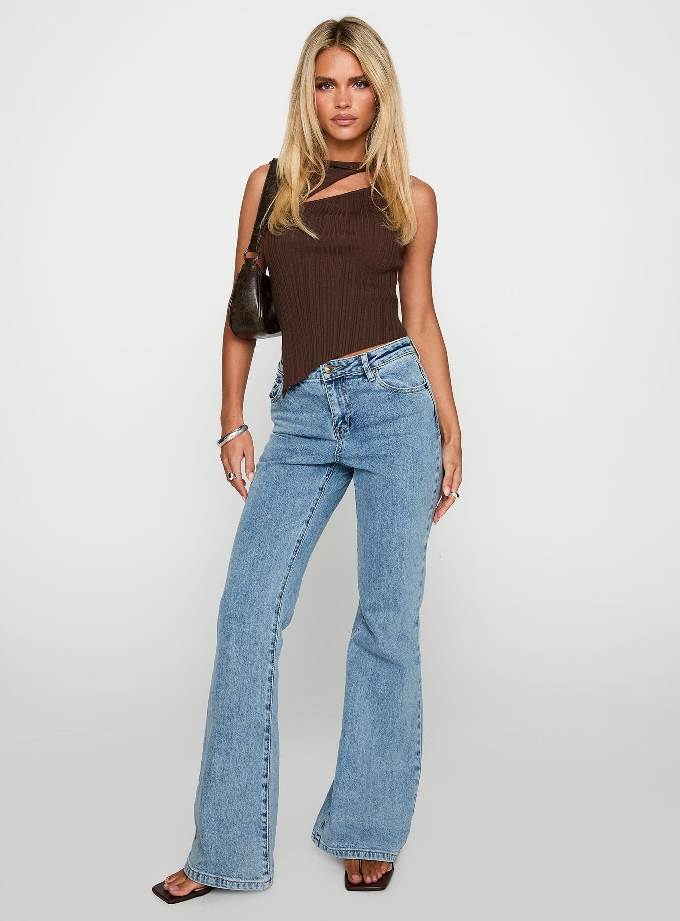 Magic Mirror Mid Rise Bootleg Jeans Ice Wash Petite