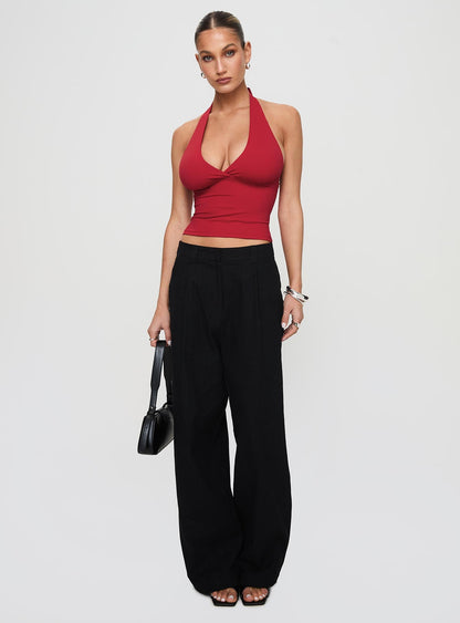 Whimsy Halter Top Red