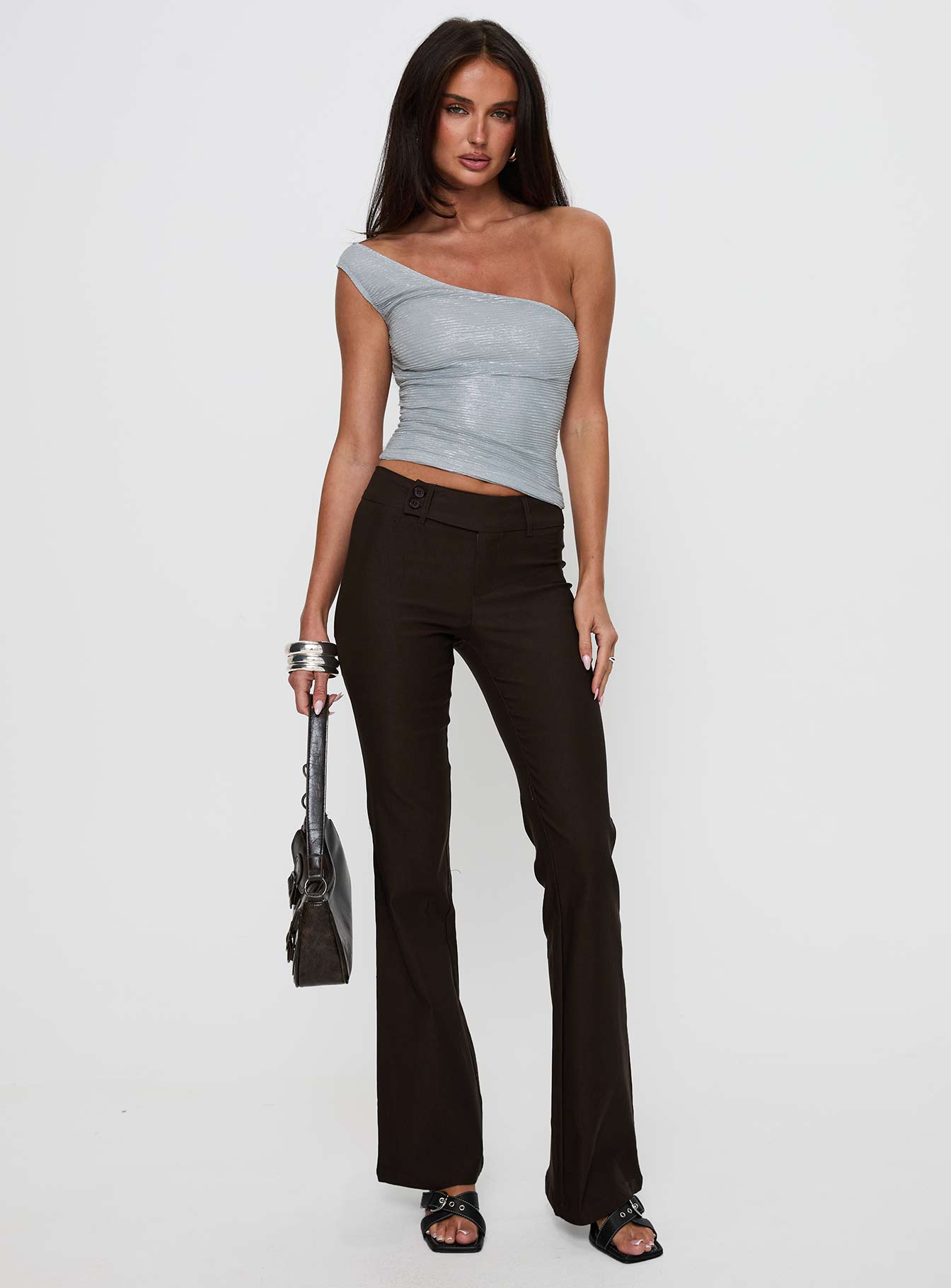 Kinkirk Flared Pants Chocolate Petite