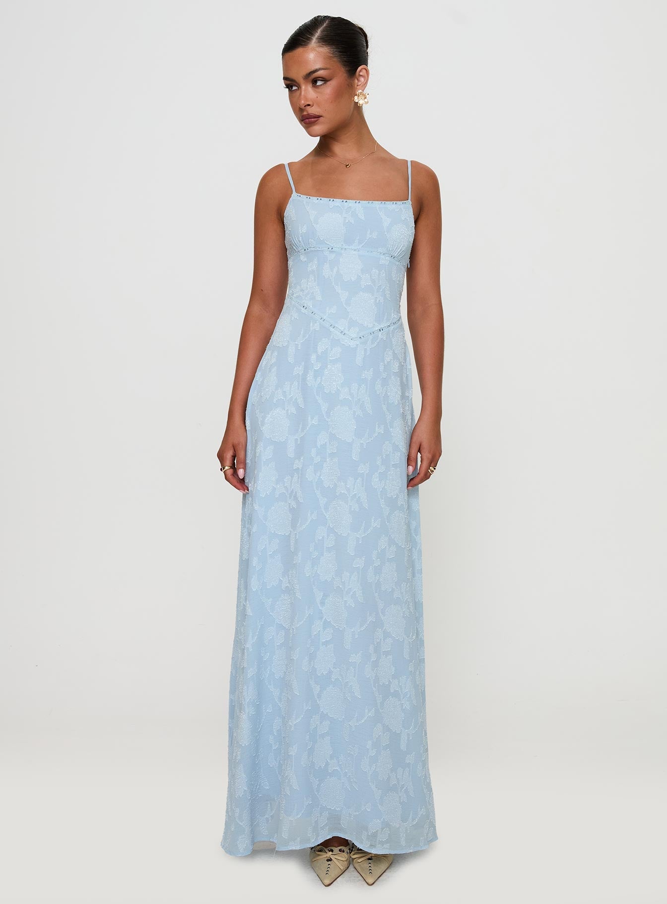 South Of France Maxi Dress Blue Petite