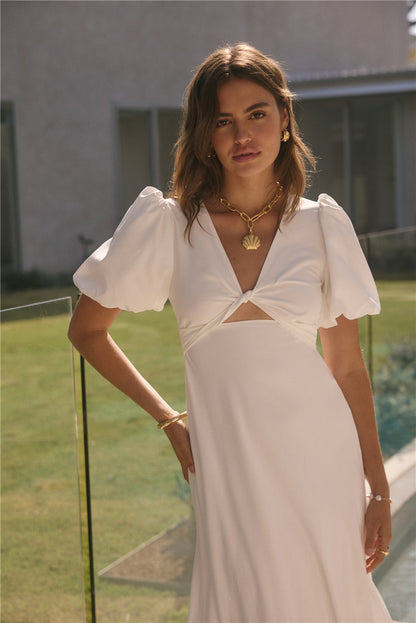 Jungle Adventure Maxi Dress White