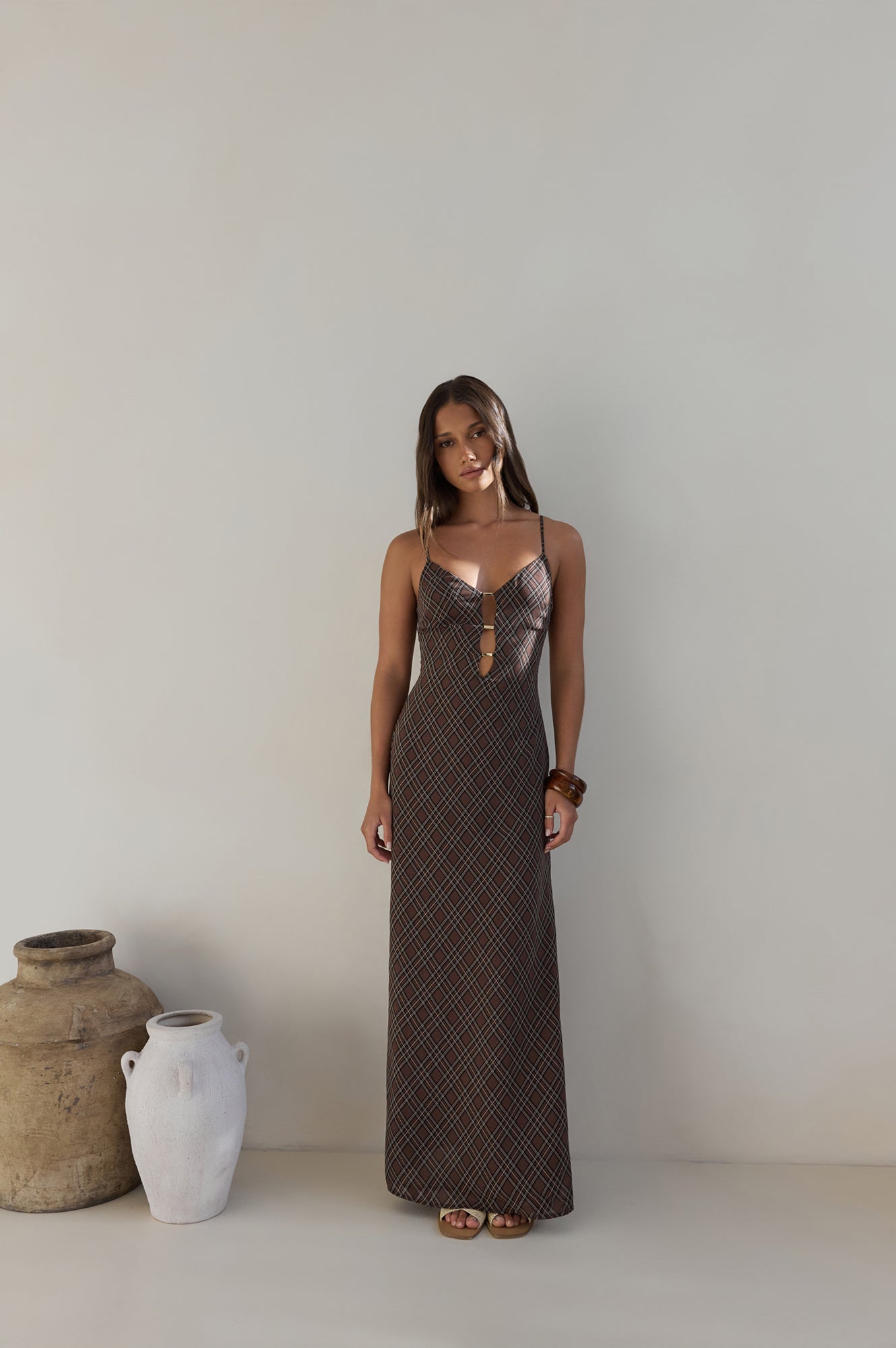 Riviera Nights Maxi Dress Chocolate