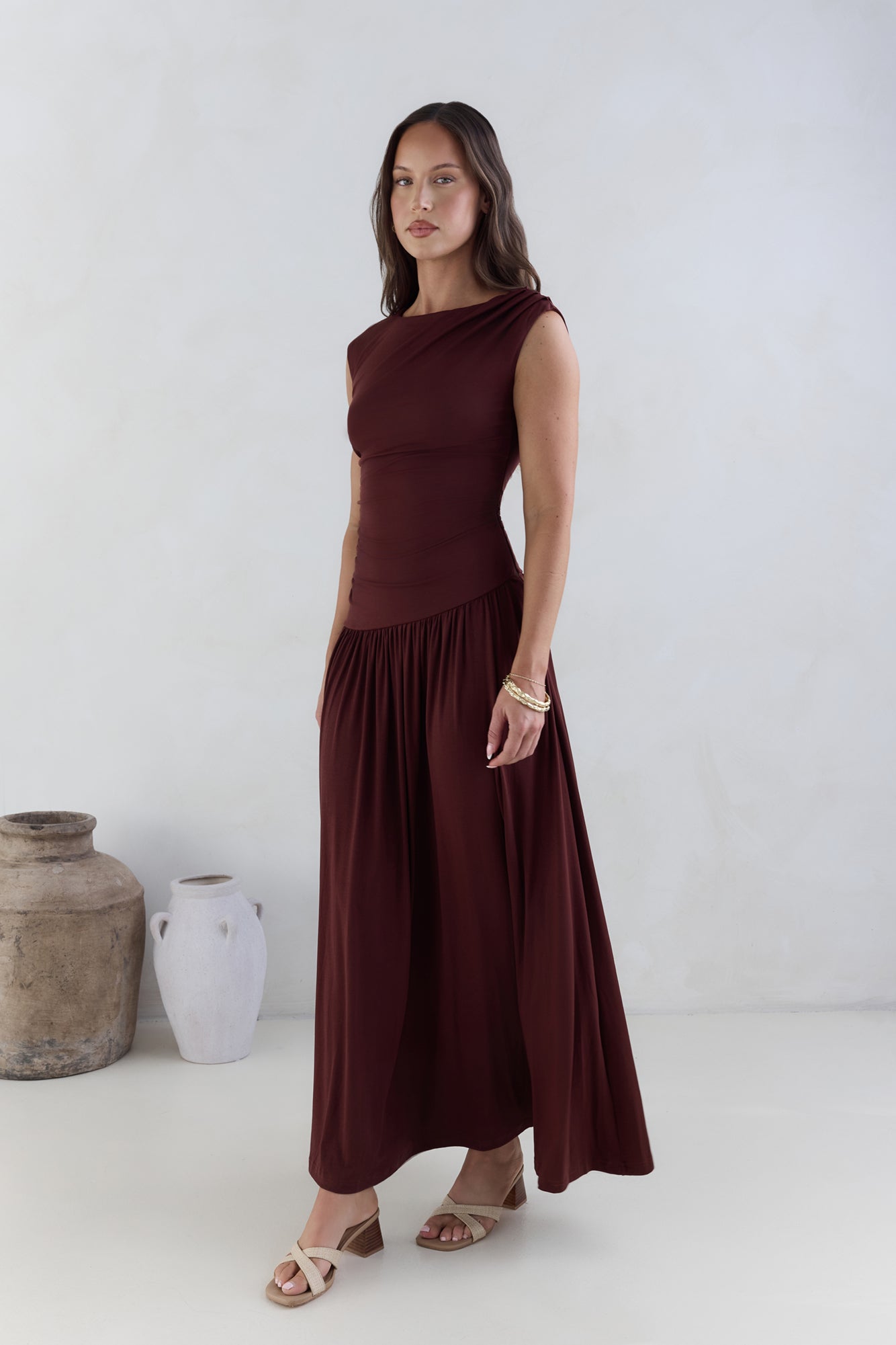 Soluna Maxi Dress Brown