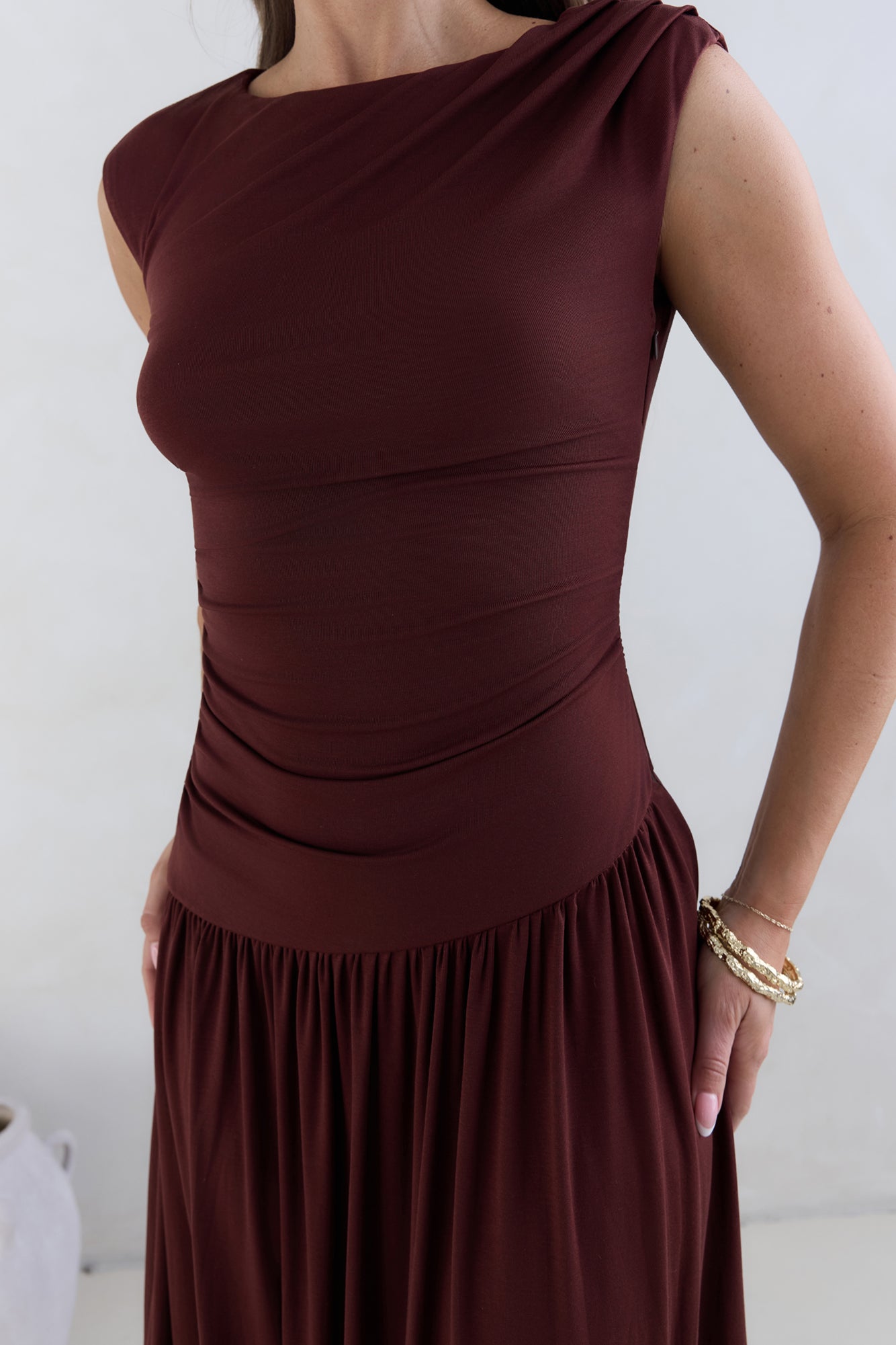 Soluna Maxi Dress Brown