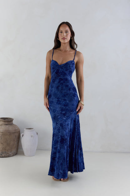 Wander In Style Maxi Dress Blue
