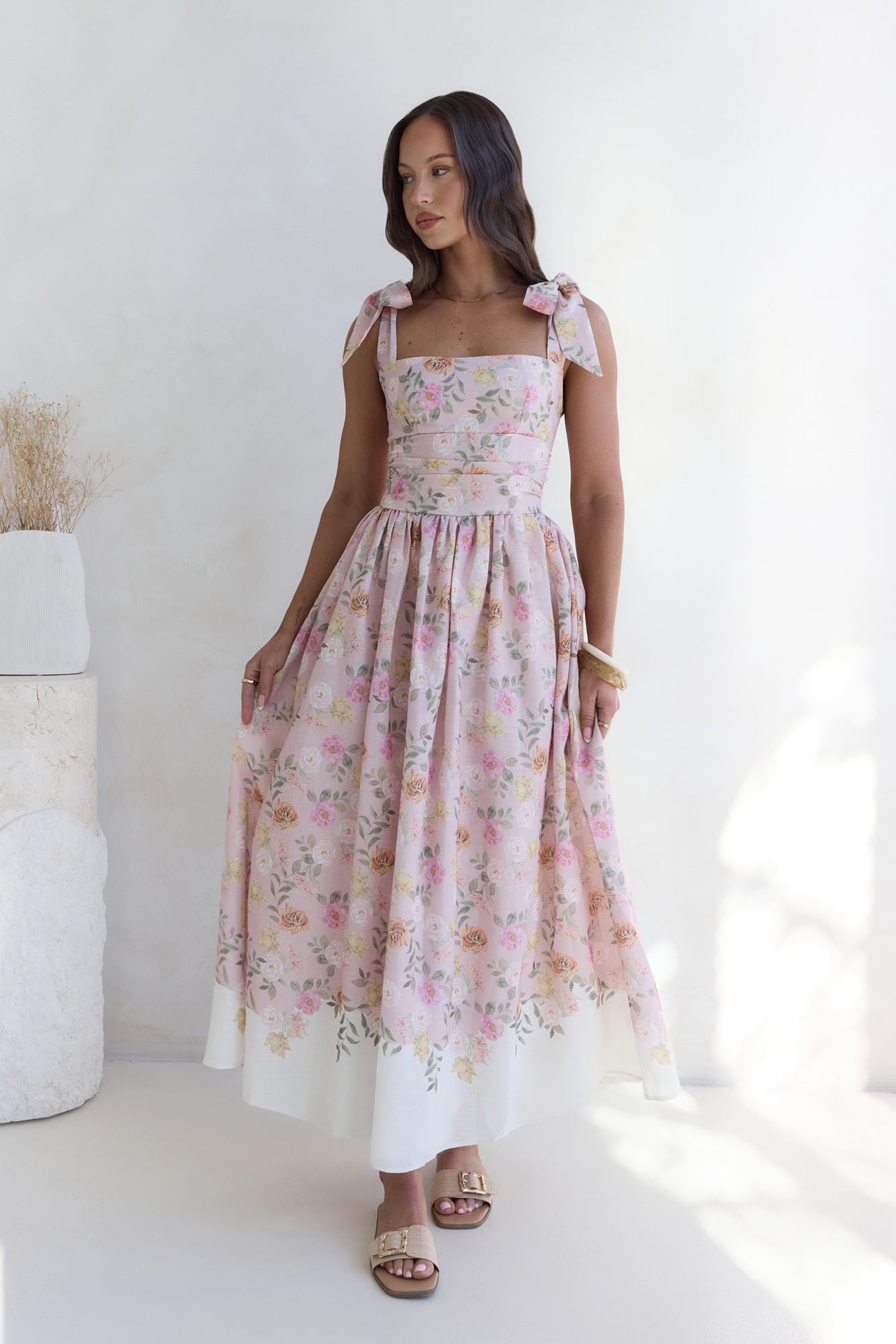 Sunflower Swing Maxi Dress Pink