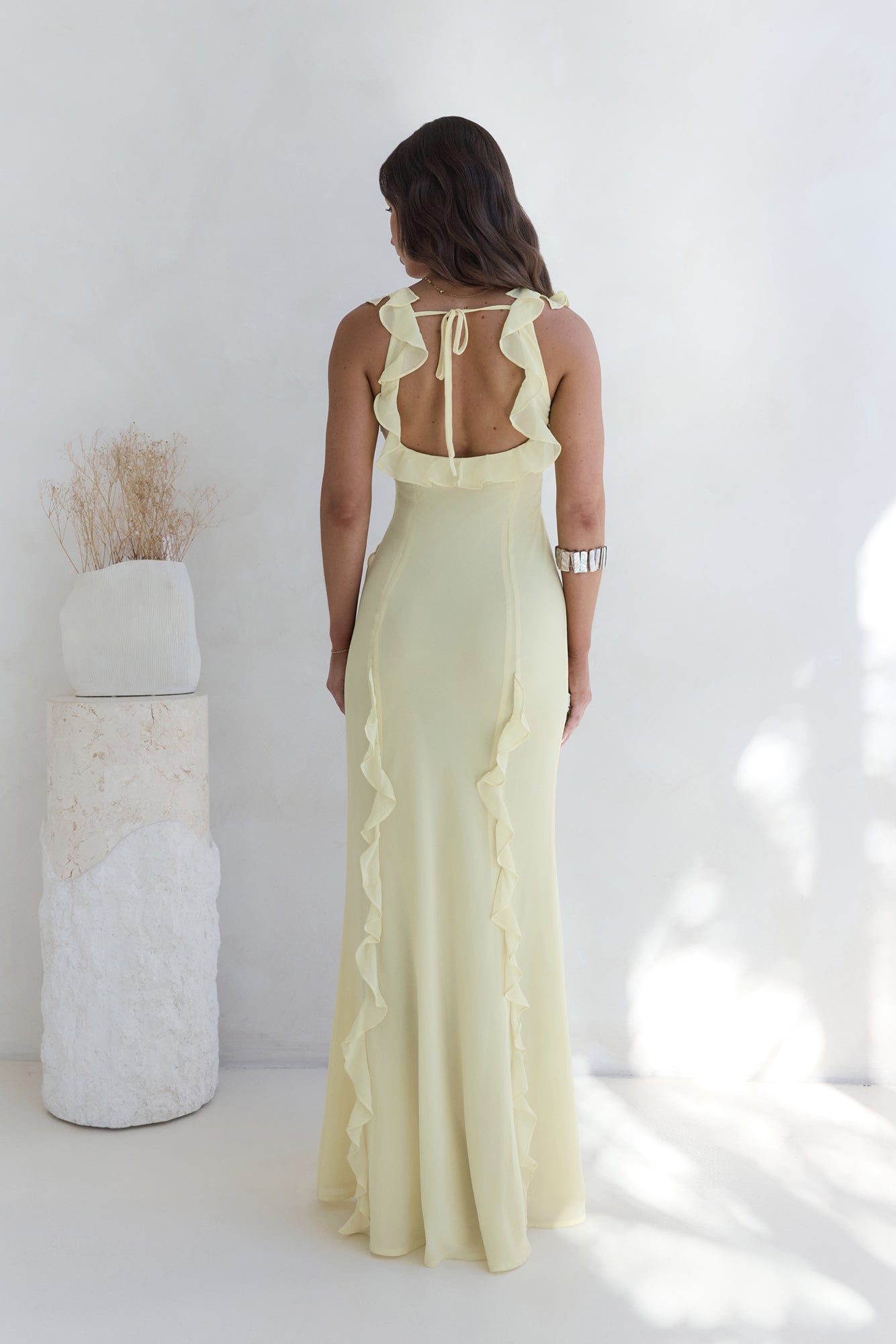 All Night Affair Maxi Dress Yellow