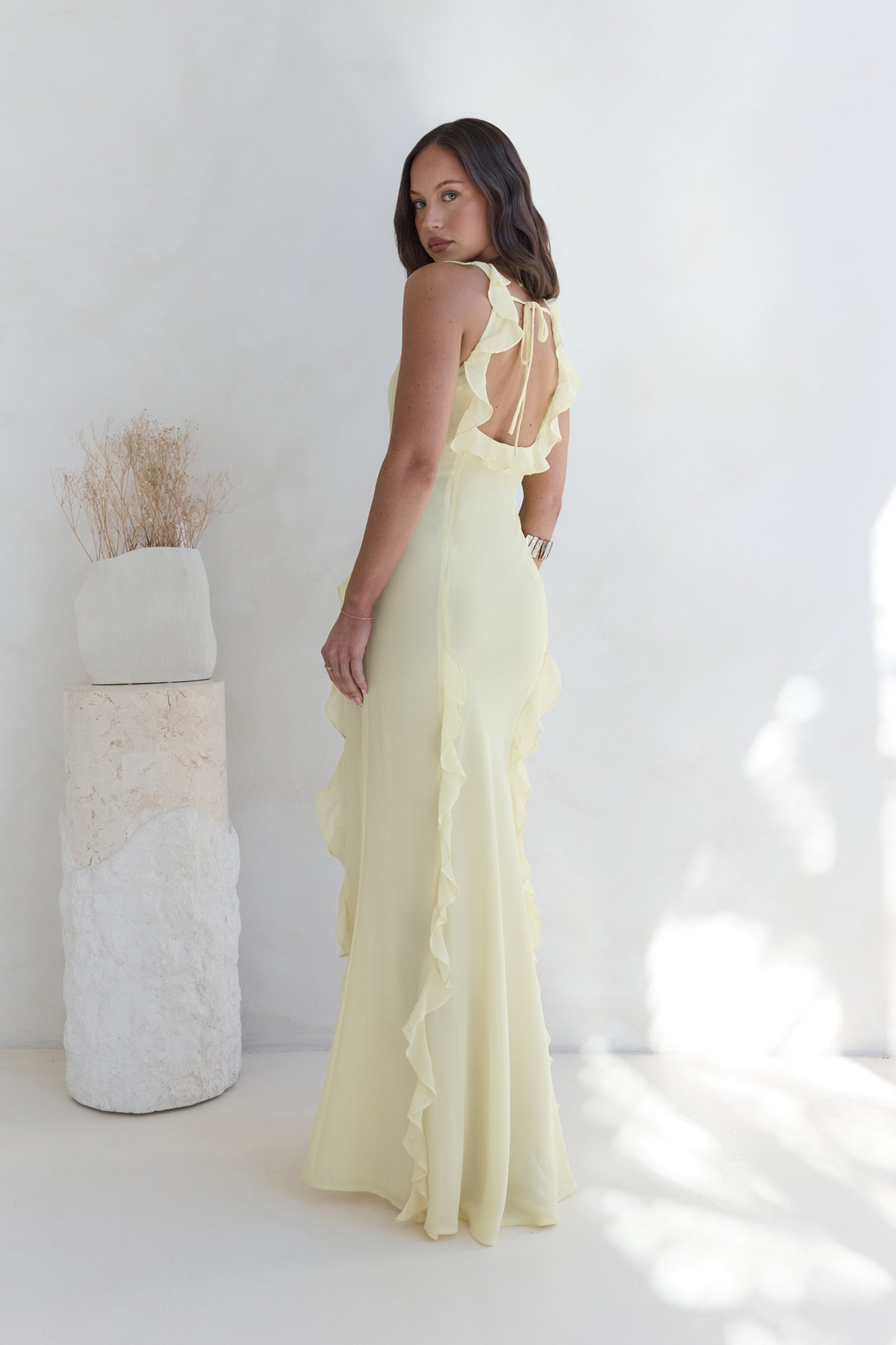 All Night Affair Maxi Dress Yellow