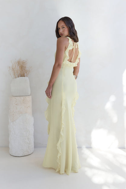 All Night Affair Maxi Dress Yellow