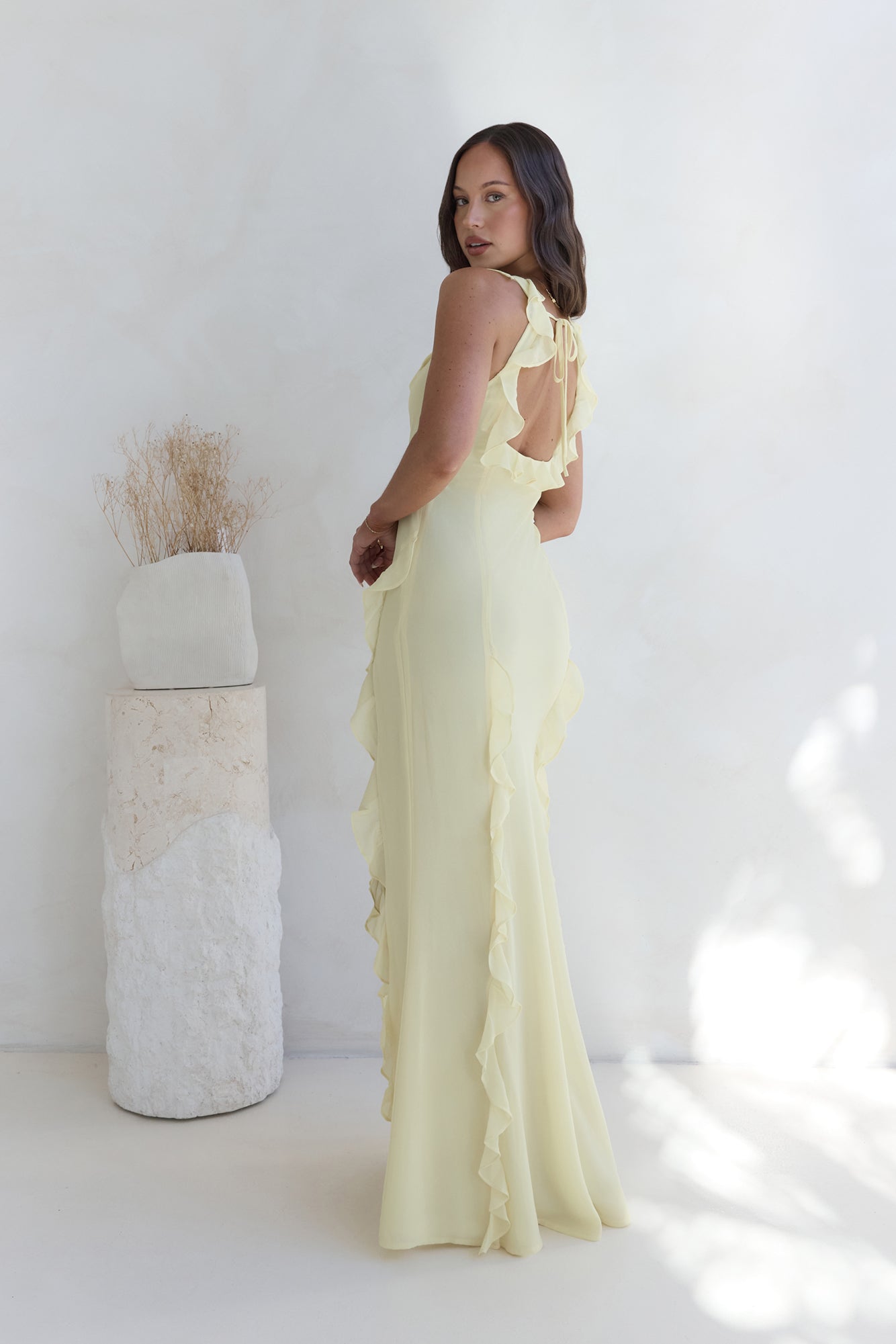 All Night Affair Maxi Dress Yellow