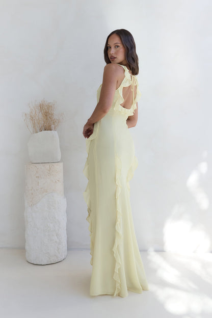 All Night Affair Maxi Dress Yellow