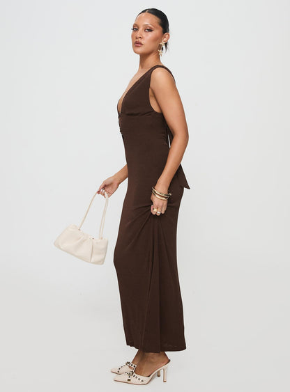 Steward Maxi Dress Chocolate Petite