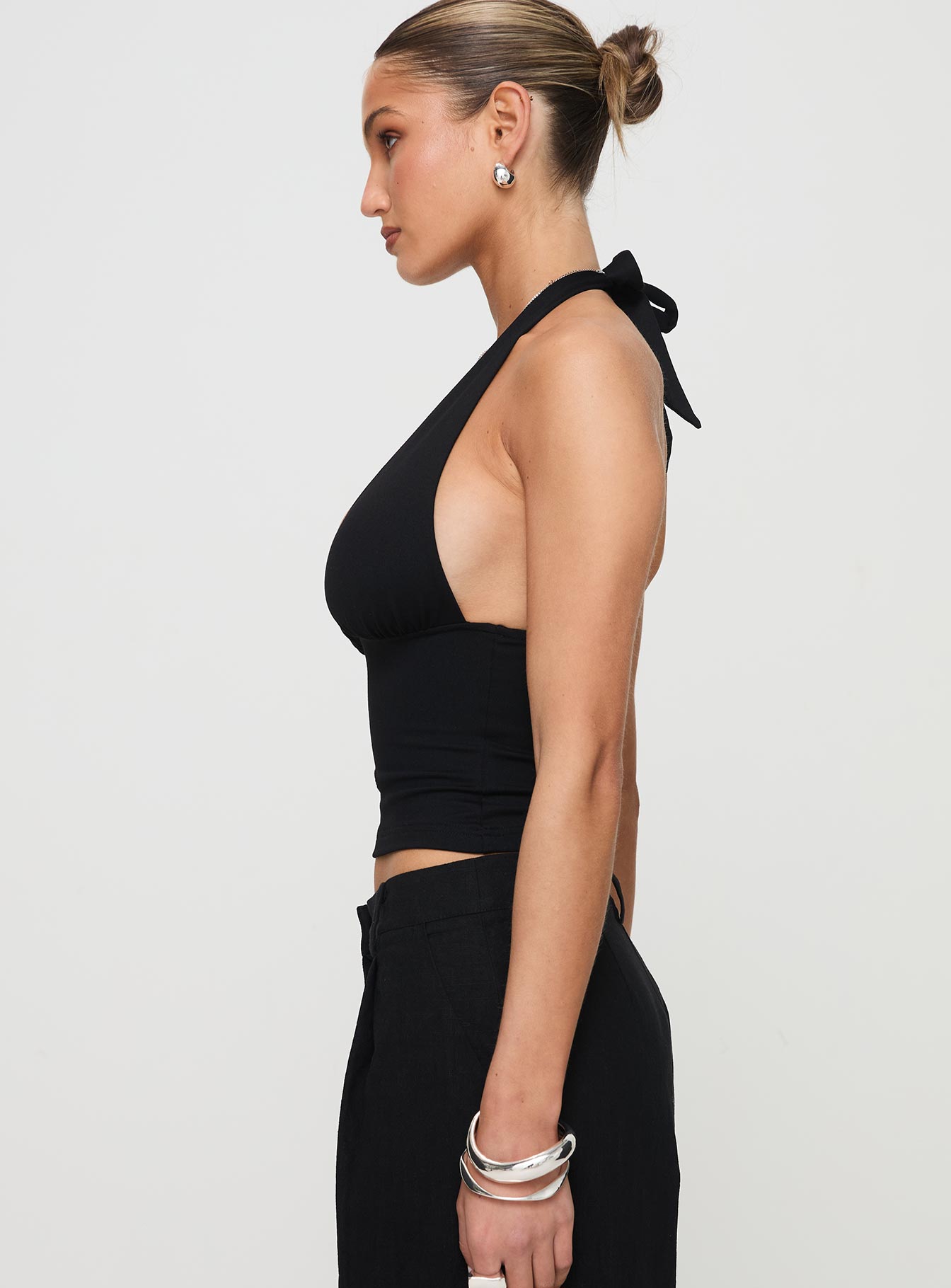 Whimsy Halter Top Black Petite