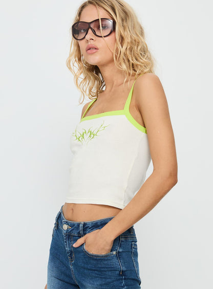 Heatrstruck Graphic Tank Top White