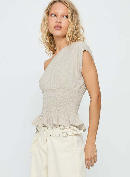 Syrena Off The Shoulder Top Natural