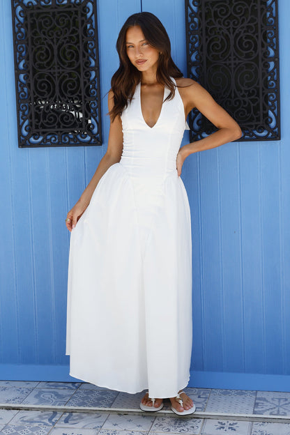 Birdie Blossom Maxi Dress White