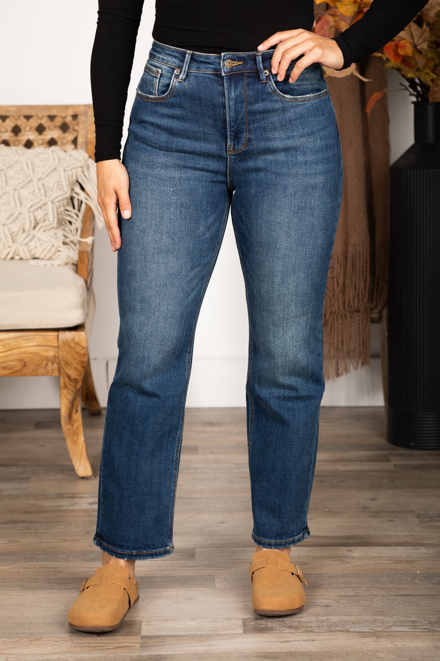 Mica Fleece Lined Straight Leg Jeans