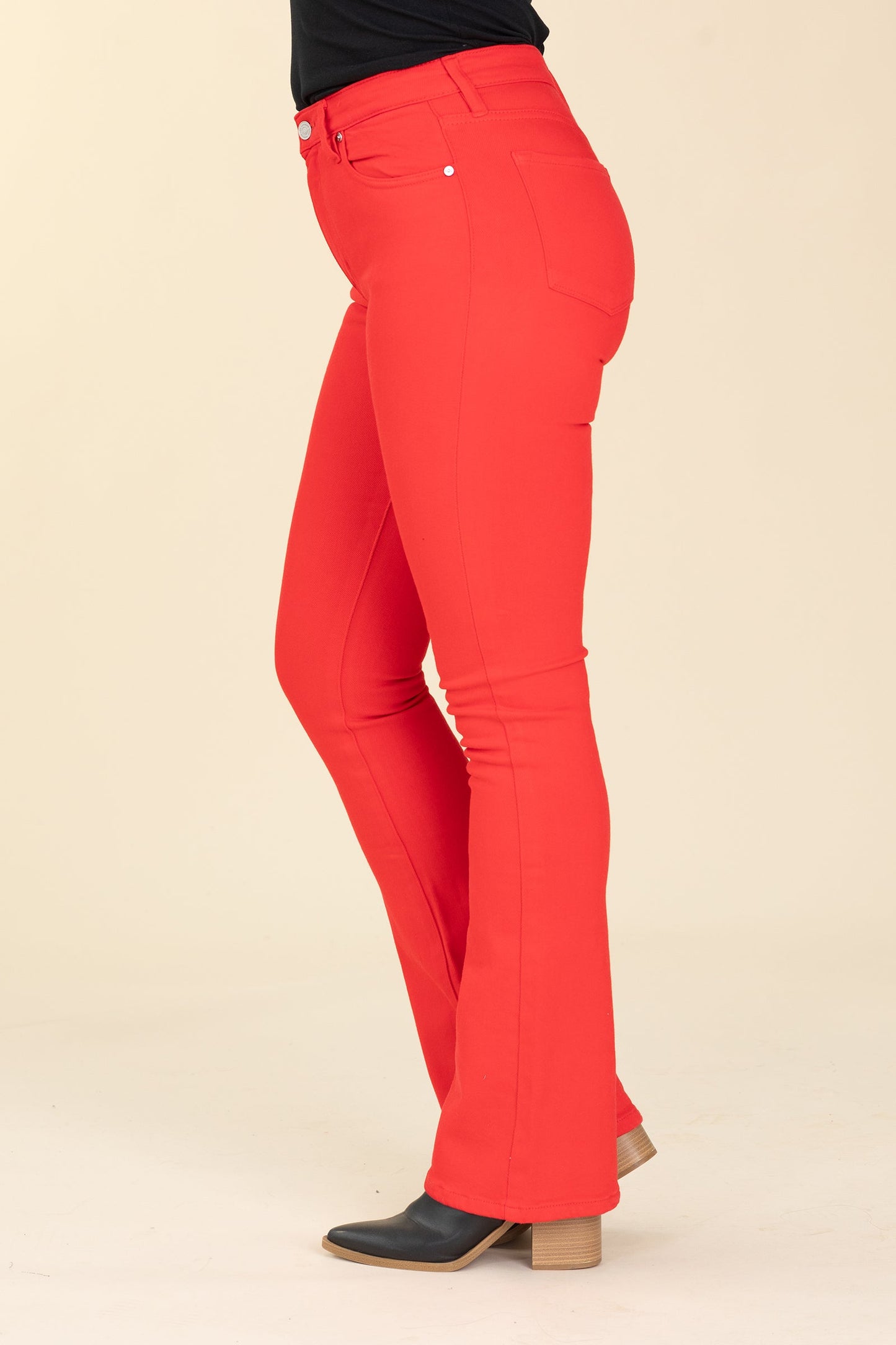 KanCan Red High Rise Bootcut Jeans