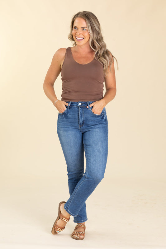 KanCan High Rise Straight Slim Jeans