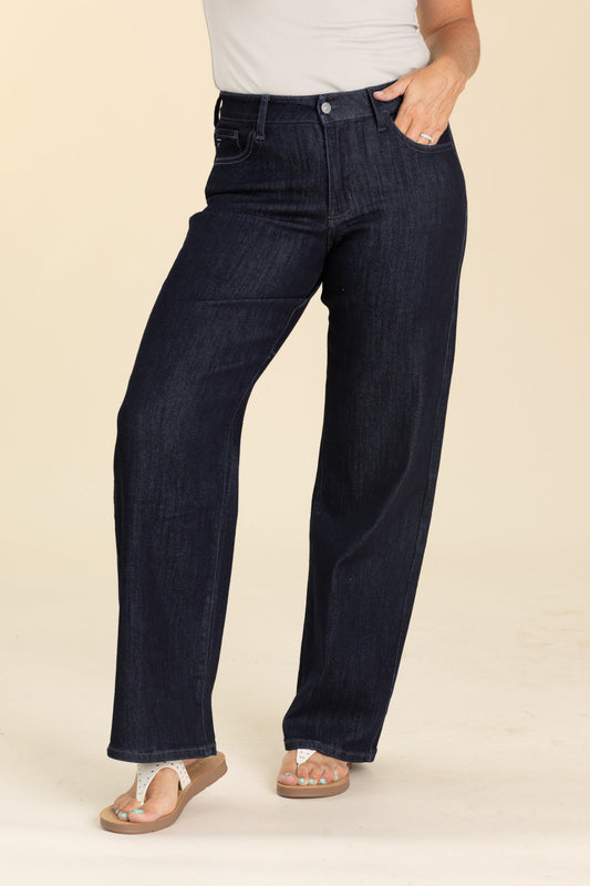 KanCan Dark Wide Leg Jeans
