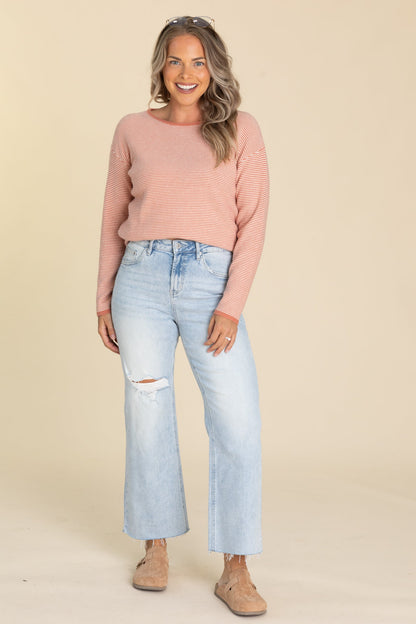 Mica Light Cloudy Wash High Wide Leg Jeans