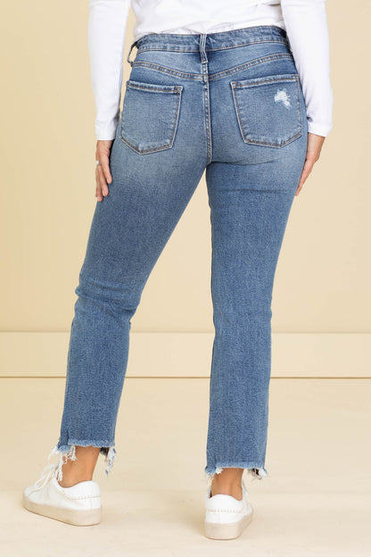 Lovervet Mid Rise Ankle Bootcut Jeans
