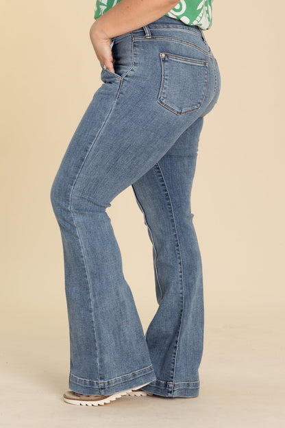 Judy Blue High Waist Trouser Flare Jeans