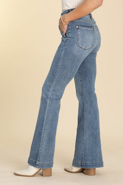 Judy Blue High Waist Trouser Flare Jeans