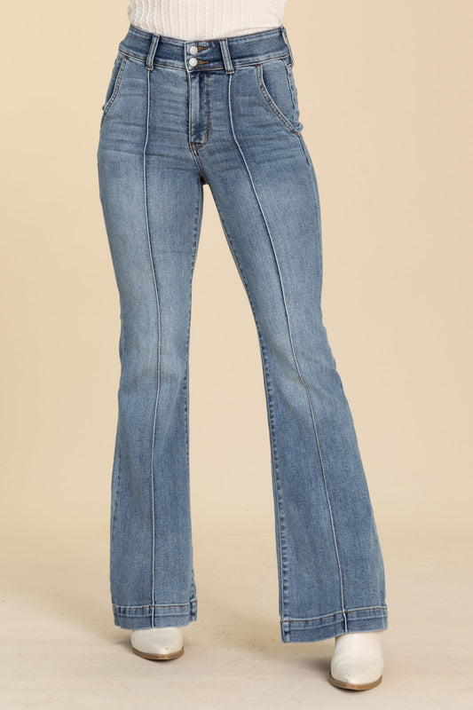 Judy Blue High Waist Trouser Flare Jeans