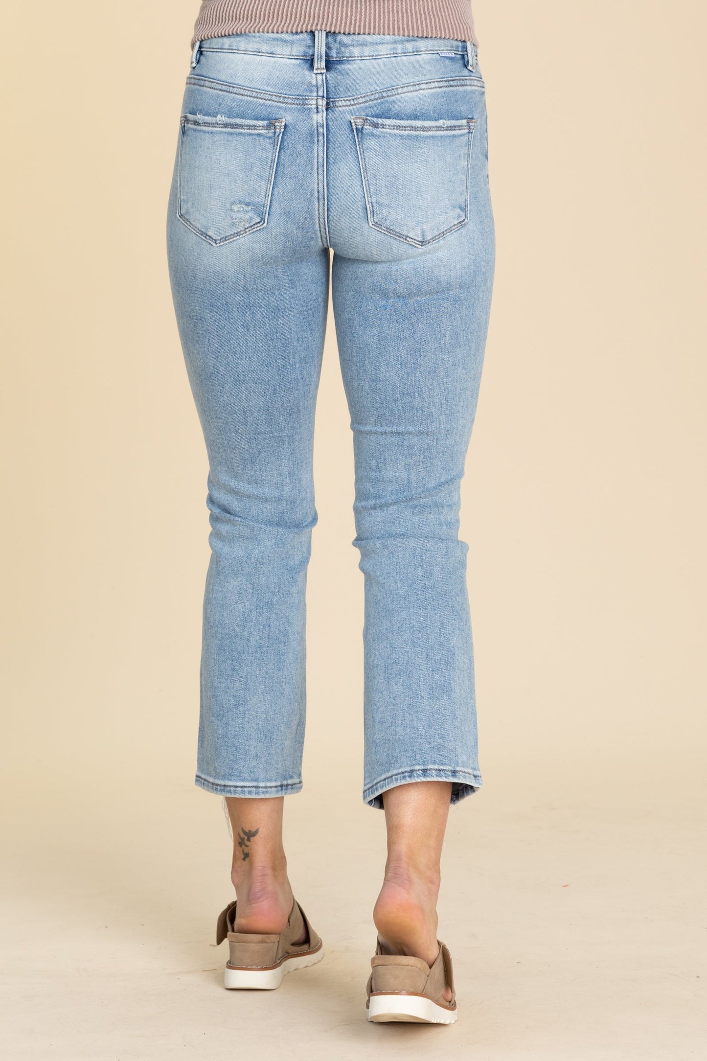 Risen Low Rise Crop Slim Straight Jeans