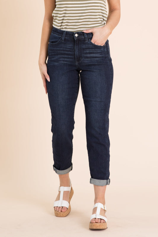Judy Blue Dark Wash Boyfriend Jeans